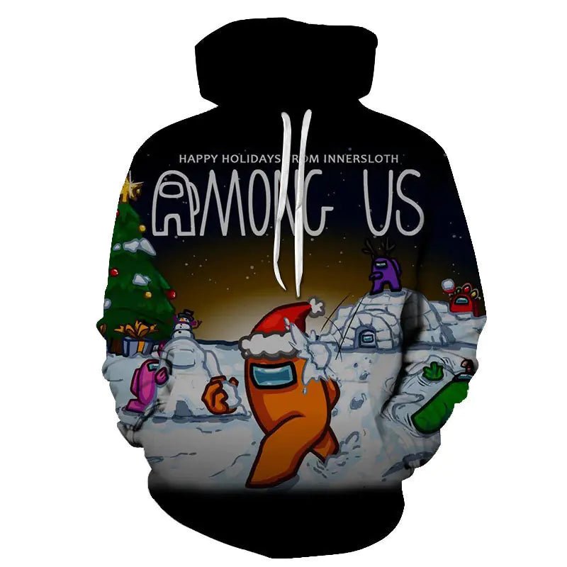 Hoodie with 3D Digital Print - Dakdouksson