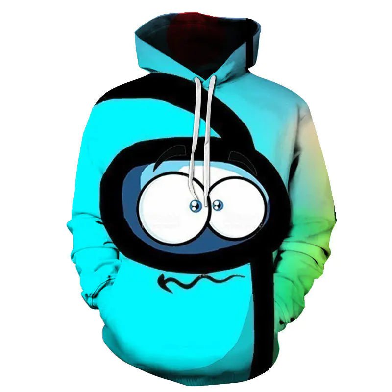 Hoodie with 3D Digital Print - Dakdouksson