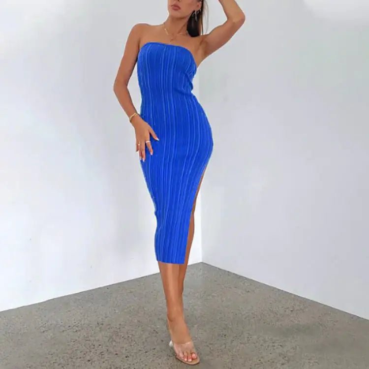 Knitted Split Fashion Slim Women's Outfit - Dakdouksson