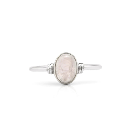 Koral Jewelry Oval Moonstone Delicate Ring 925 Sterling Silver Vintage Boho Chic (8) - Dakdouksson