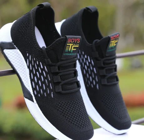 Men's Breathable Flyknit Cushion Sports Shoes - Dakdouksson