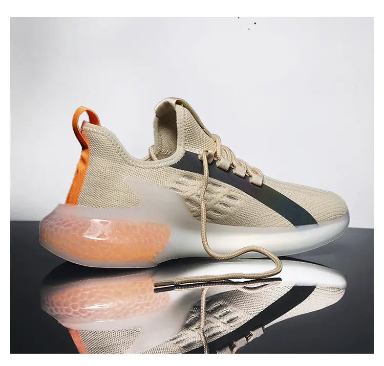 Men's Breathable Flyknit Outdoor Running Sneakers - Dakdouksson