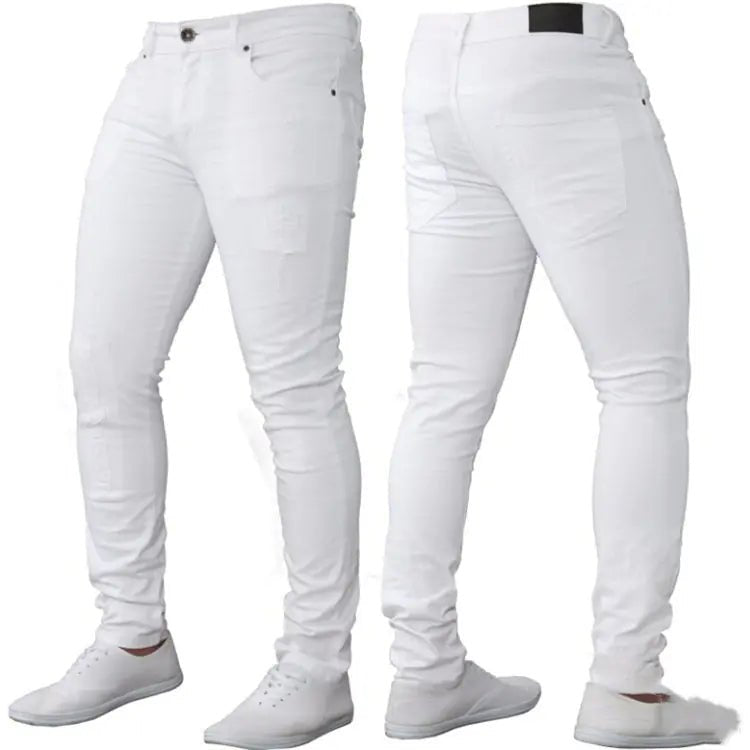 Men's Distressed Slim Fit Stretch Jeans (Casual) - Dakdouksson