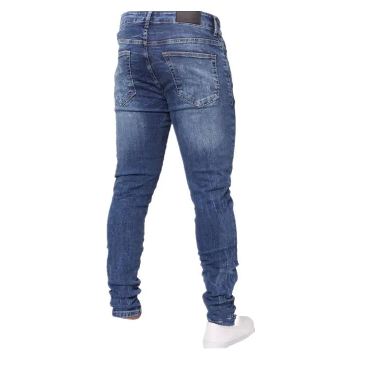Men's Distressed Slim Fit Stretch Jeans (Casual) - Dakdouksson