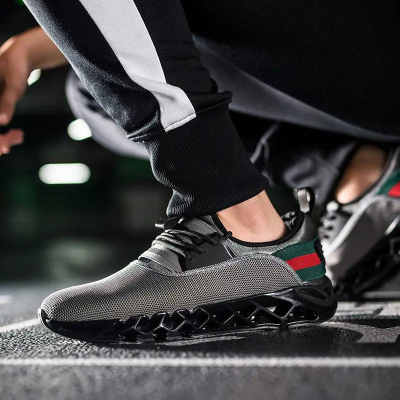 Men's Flyknit Cushion Sports Shoes - Breathable Running Sneakers - Dakdouksson