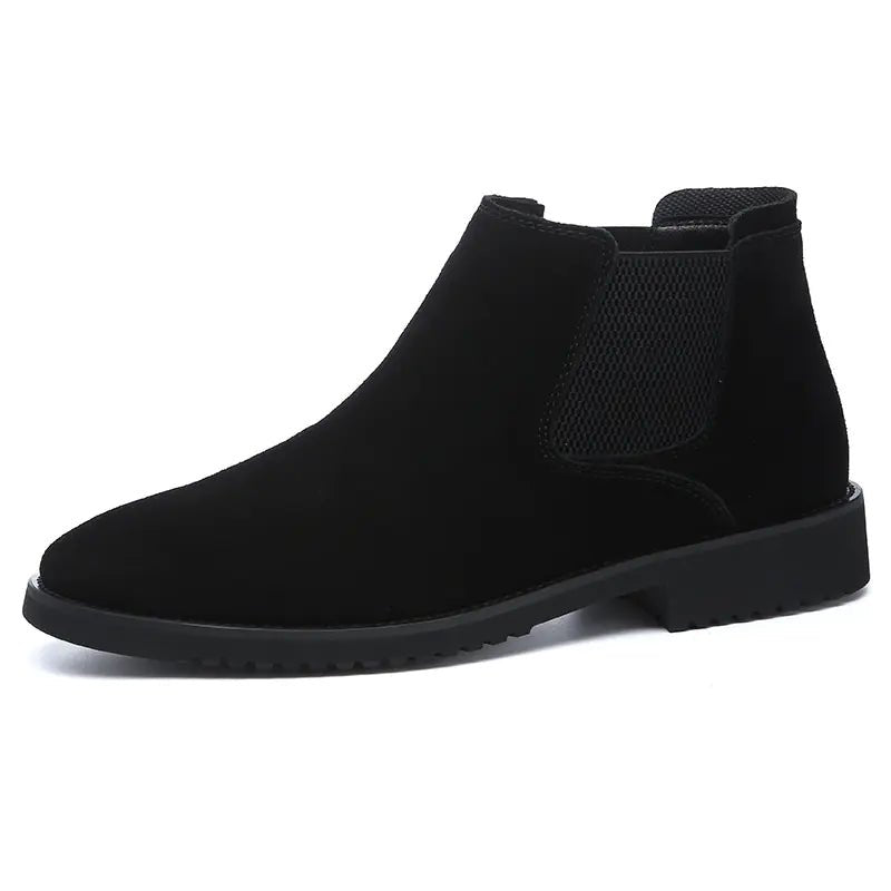 Men's High - Top Leather Chelsea Ankle Boots - Dakdouksson