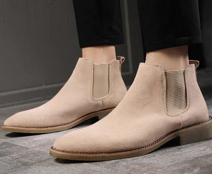 Men's High - Top Leather Chelsea Ankle Boots - Dakdouksson