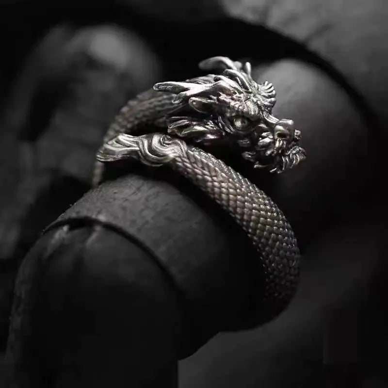 Men's Retro Dragon Fashion Ring - Dakdouksson