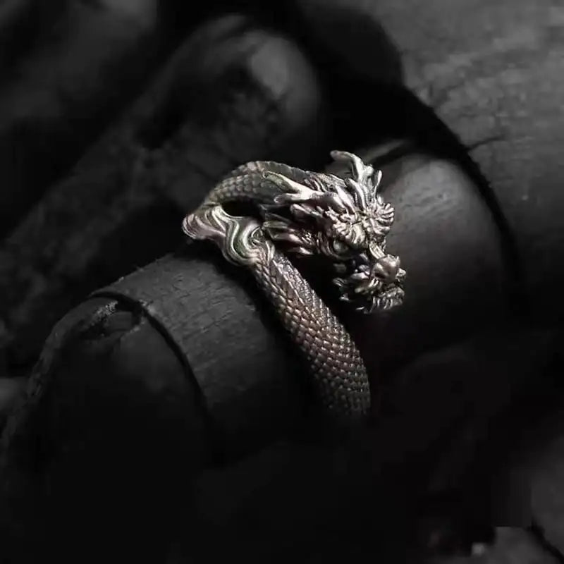 Men's Retro Dragon Fashion Ring - Dakdouksson