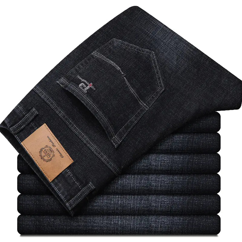 Men's Slim Fit Casual Straight Loose Jeans Trousers - Dakdouksson