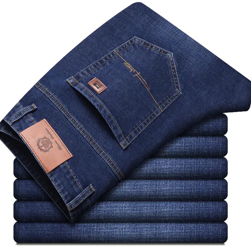 Men's Slim Fit Casual Straight Loose Jeans Trousers - Dakdouksson