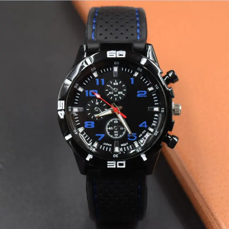 Men's Sports Quartz Watch with Silicone Strap - Dakdouksson
