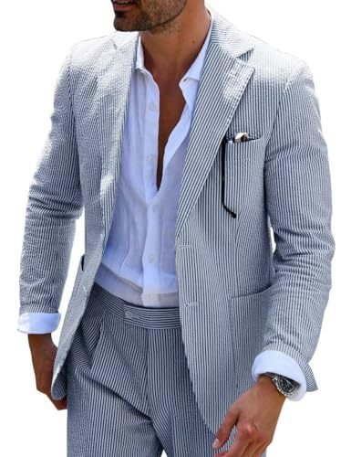 Men's Two - piece Suit Seersucker Summer - Dakdouksson