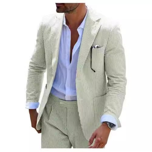 Men's Two - piece Suit Seersucker Summer - Dakdouksson