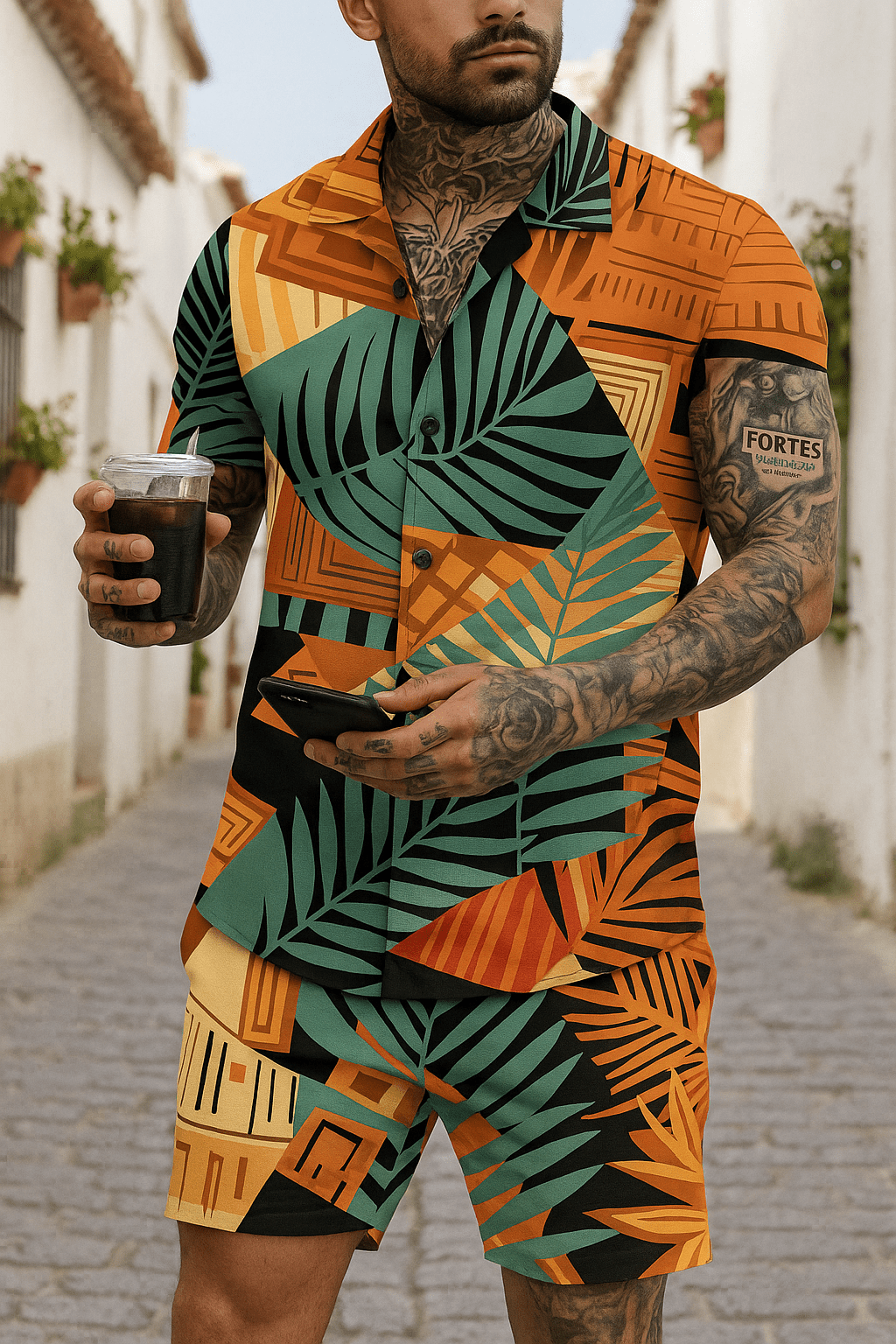 Mlvekrt Men‘s Track Suits 2 Piece Summer Short Sets Outfits Fashion Polo Shirt Casual Short Sleeve and Shorts set - Dakdouksson