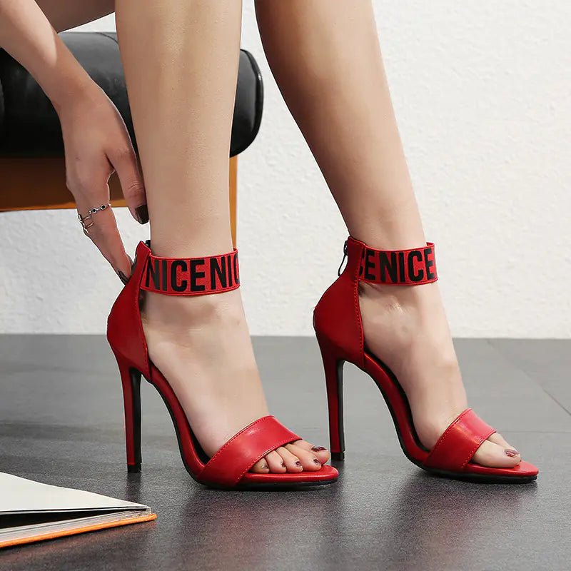 Open - Toe High Heels for Women with Slim Heels - Dakdouksson