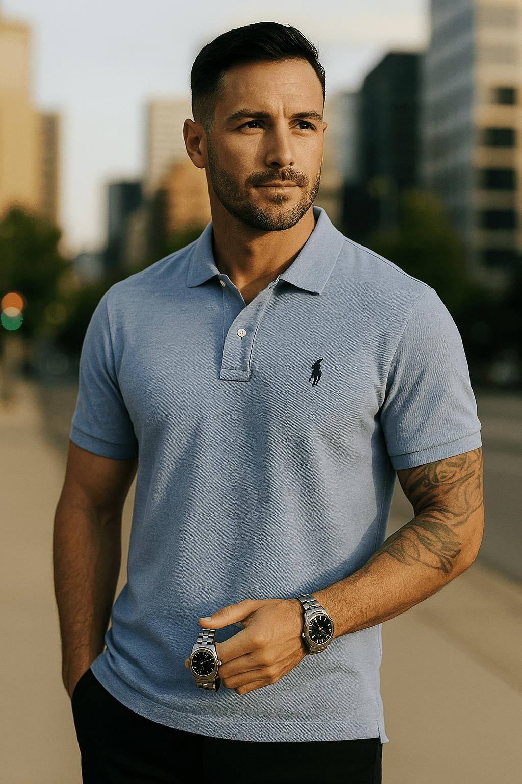 POLO RALPH LAUREN Mens Classic (Summer 2020) Jamaica Blue Heather XL - Dakdouksson