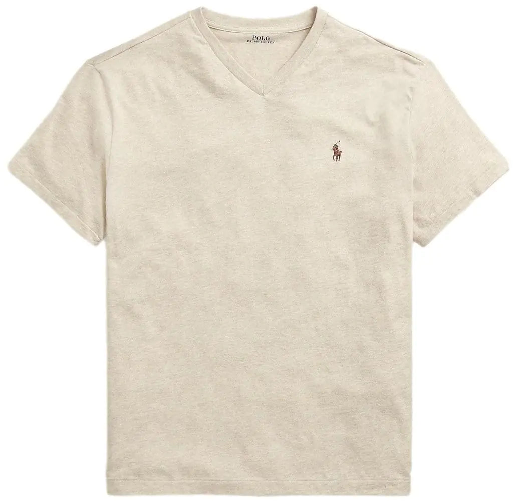 POLO RALPH LAUREN Mens T-Shirt V - Neck (L TanHtr) - Dakdouksson