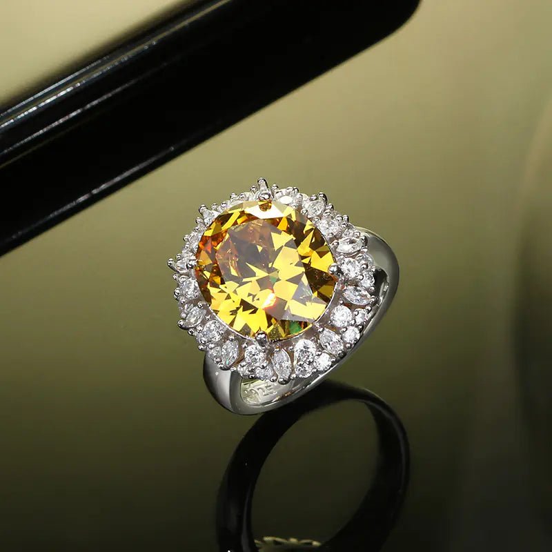 S925 Sterling Silver Diamond Inlaid Wedding Ring - Dakdouksson