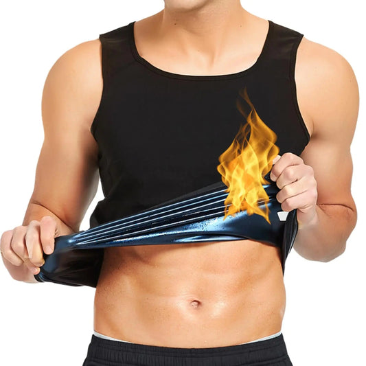 Sauna Vest Sweat Suit Shirt Tank Top Pullover Heat Hot Trapping Slimming Shapewear Sleeveless Workout Weight Loss Body Shaper Sweatsuit Exercise Fitness Gym Men Boys - Dakdouksson