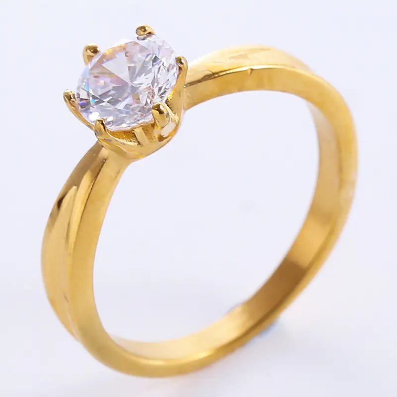 Simple Shiny Stainless Steel Fashion Ring - Dakdouksson