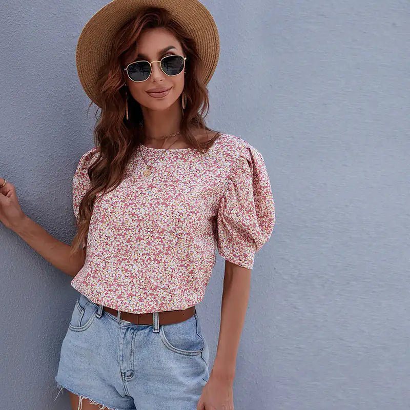 Spring Printed Loose Long - Sleeved Tops for Women - Dakdouksson