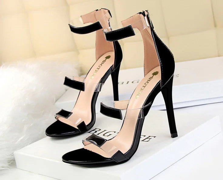 Strap Sandals, Slimming High Heels with Thin Heels - Dakdouksson