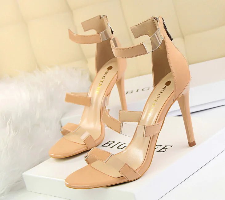 Strap Sandals, Slimming High Heels with Thin Heels - Dakdouksson