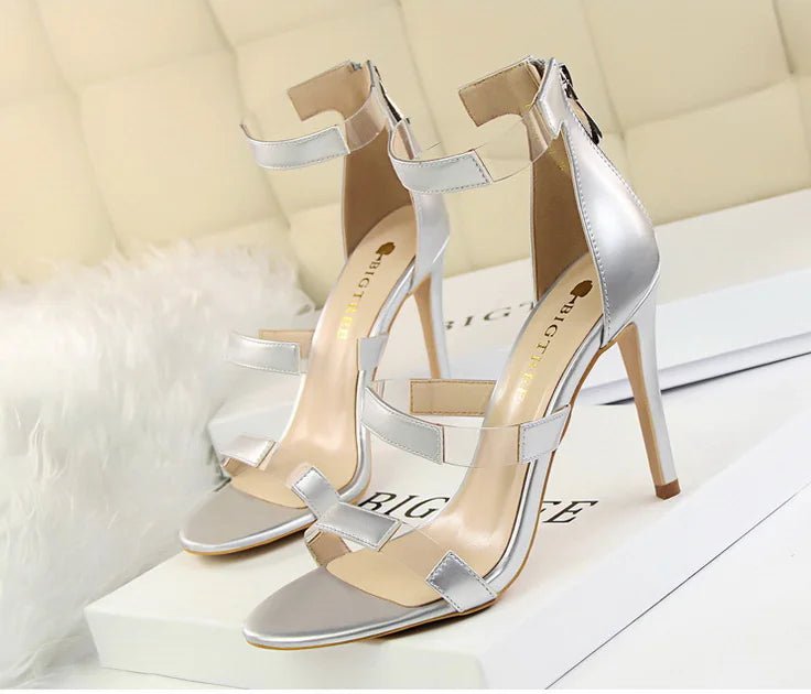 Strap Sandals, Slimming High Heels with Thin Heels - Dakdouksson