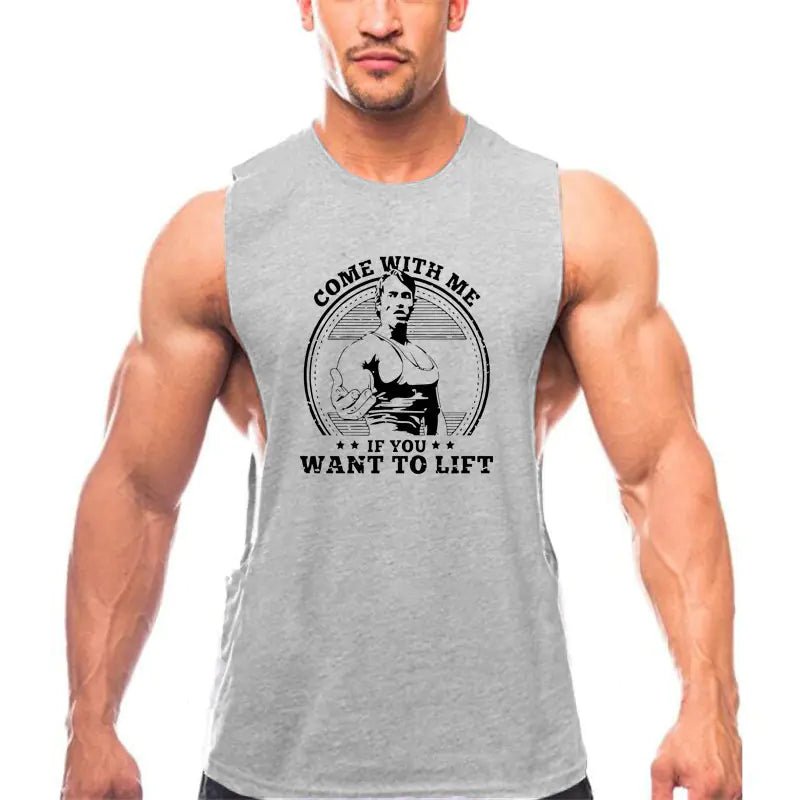 Summer Gym Tank Top for Men - Cotton Fitness Shirt - Dakdouksson