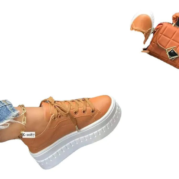 Trendy Platform Lace - Up Sneakers for Women (Casual) - Dakdouksson