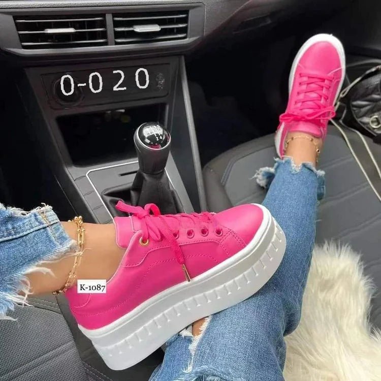 Trendy Platform Lace - Up Sneakers for Women (Casual) - Dakdouksson