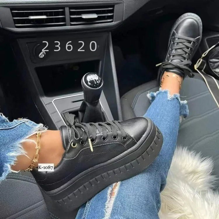 Trendy Platform Lace - Up Sneakers for Women (Casual) - Dakdouksson