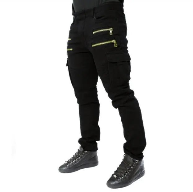 Trendy Pleated Stretch Skinny Denim Pants - Dakdouksson