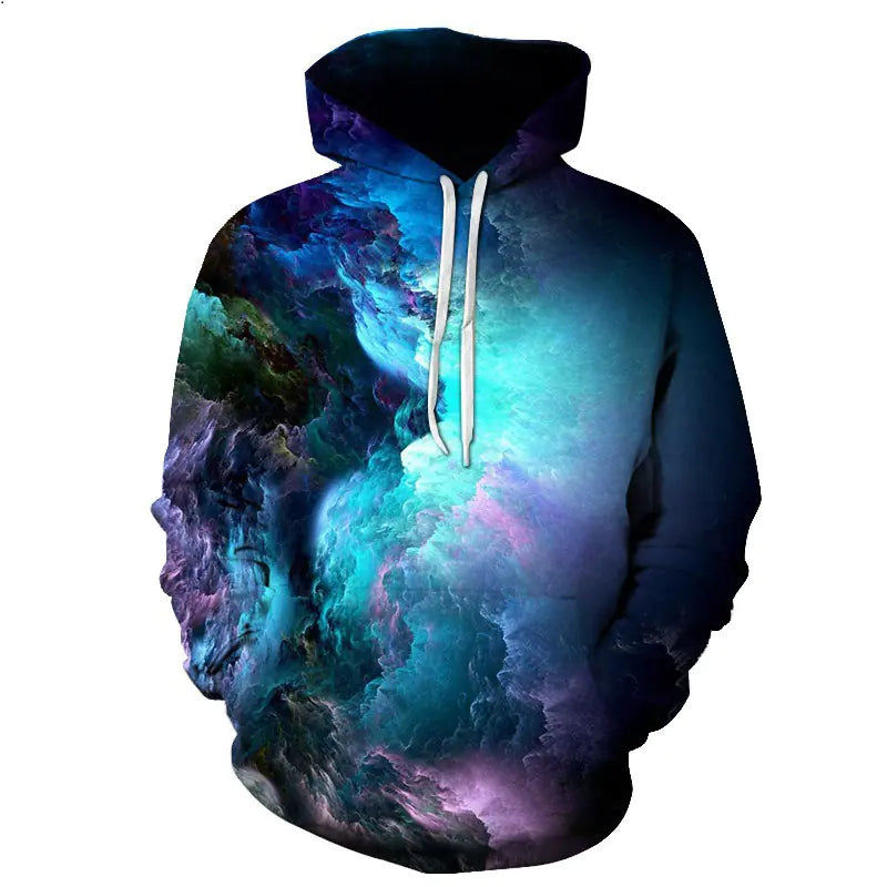 2019 Trendy 3D Digital Print Hoodie Couples Jacket