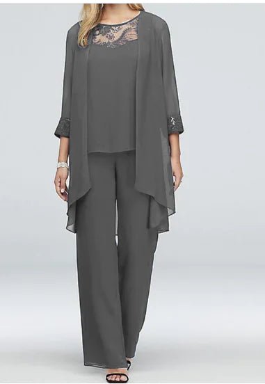 WOLFF Stylish 3 - Piece Plus Size Lace Outfit Set - Dakdouksson