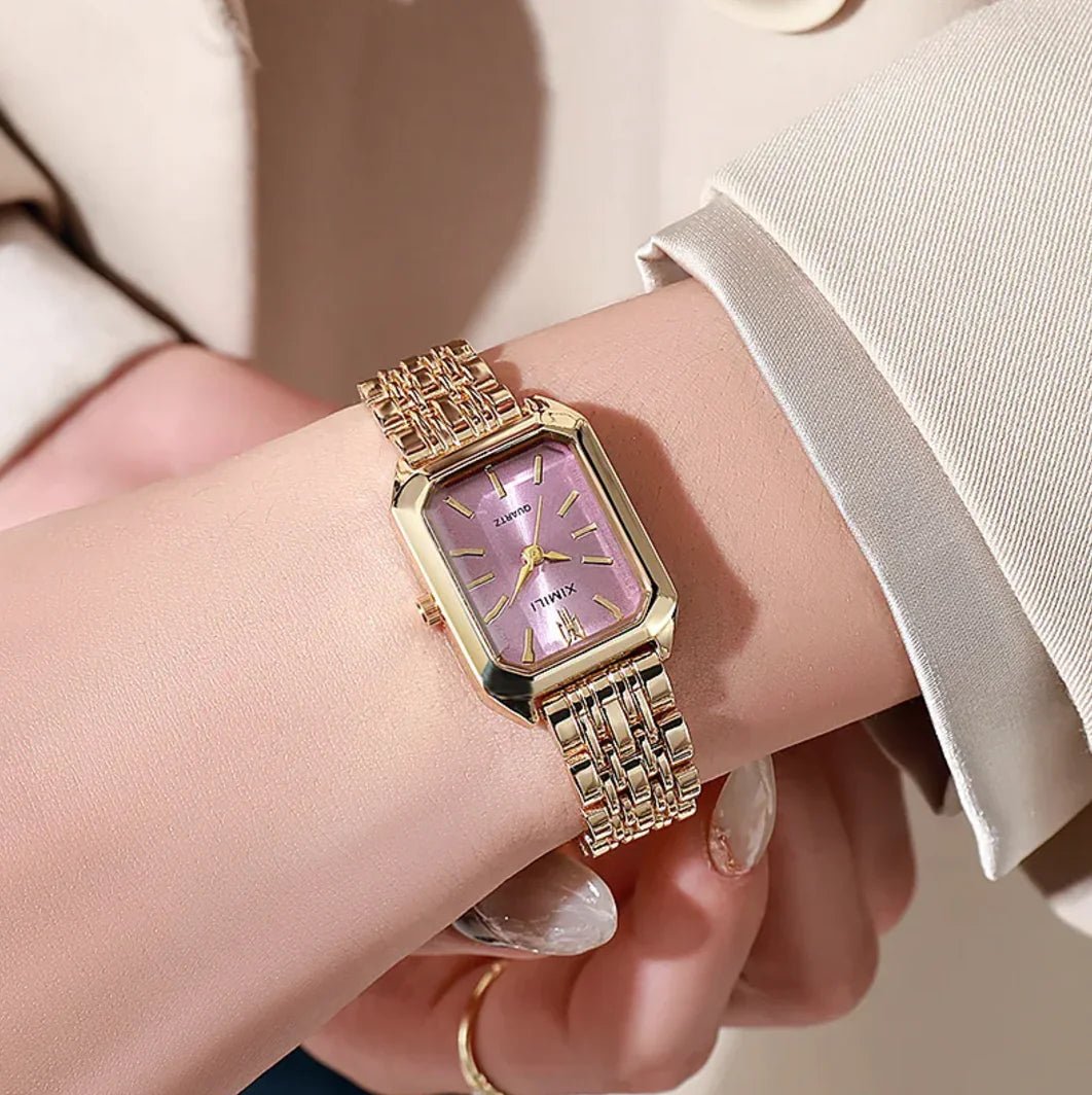 Women's Square Steel Strap Watch - Dakdouksson